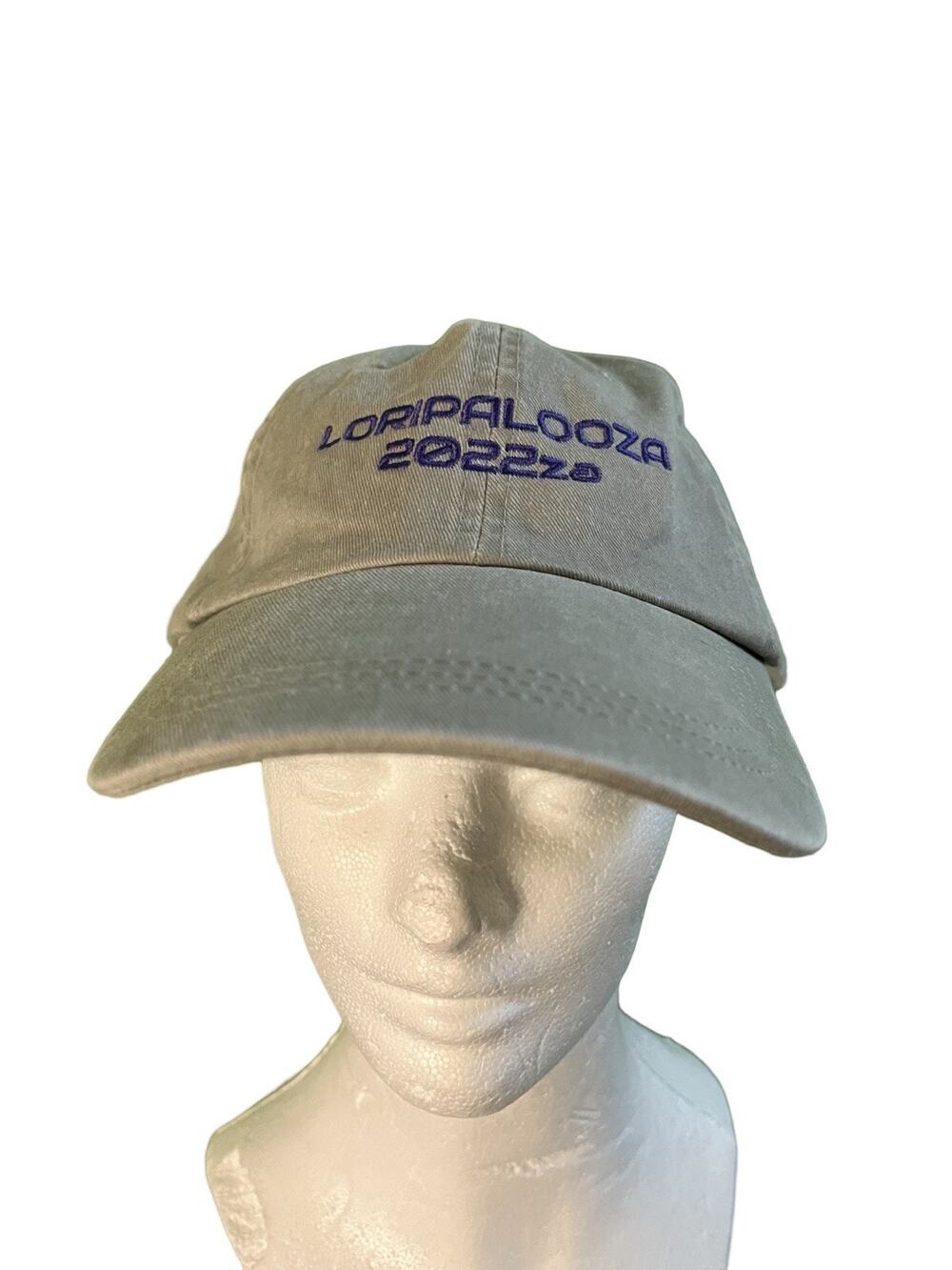 LORIPALOOZA 2022 Hat Light Gray Embroidered Dad Cap Adjustable Strapback
